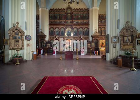 Cathédrale de Theotokos, église orthodoxe de style byzantin à Vilnius, Lituanie Banque D'Images