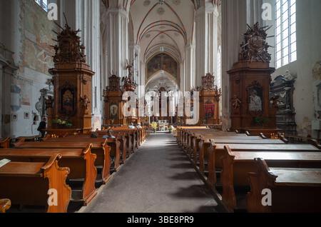 Église de François et Bernard, église de style gothique tardif à Vilnius, Lituanie Banque D'Images