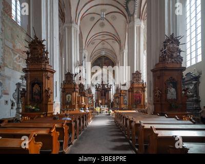 Église de François et Bernard, église de style gothique tardif à Vilnius, Lituanie Banque D'Images