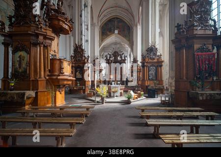 Église de François et Bernard, église de style gothique tardif à Vilnius, Lituanie Banque D'Images