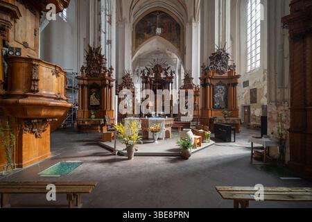 Église de François et Bernard, église de style gothique tardif à Vilnius, Lituanie Banque D'Images