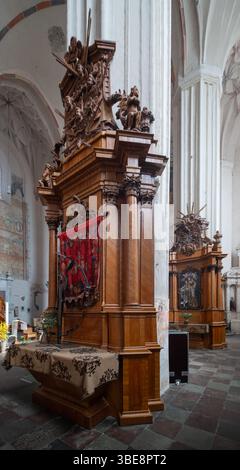 Église de François et Bernard, église de style gothique tardif à Vilnius, Lituanie Banque D'Images
