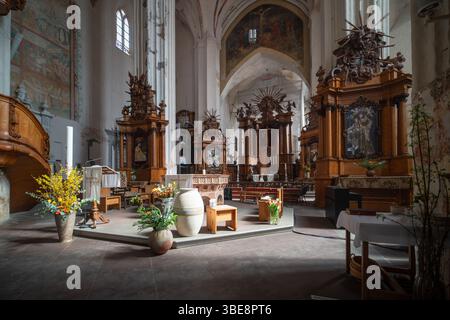 Église de François et Bernard, église de style gothique tardif à Vilnius, Lituanie Banque D'Images