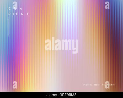 dégradé de glassmorphisme 3d avec couleurs irisées. Illustration de Vecteur