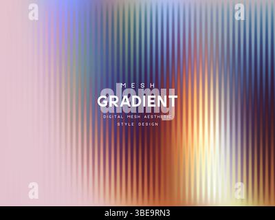 dégradé de glassmorphisme 3d avec couleurs irisées. Illustration de Vecteur