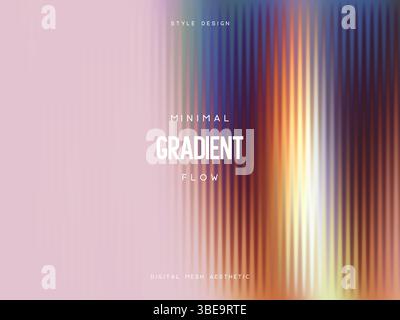 dégradé de glassmorphisme 3d avec couleurs irisées. Illustration de Vecteur