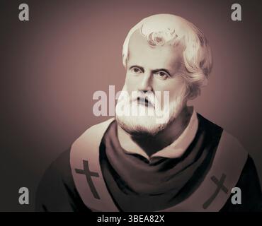 Le pape Agapitus II, Agapetus II, Agapet II, souverain des États pontificaux de 946 à sa mort en 955, édité numériquement après une peinture Banque D'Images