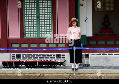 Palais de Gyeongbokgung, Séoul, Corée du Sud. Banque D'Images