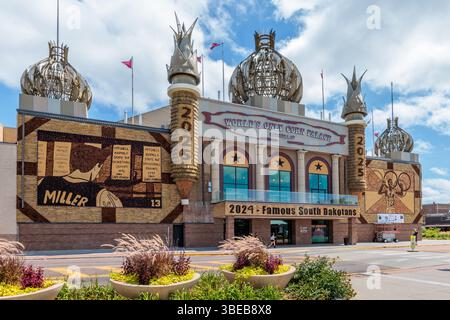 Extérieur du seul Corn Palace au monde à Mitchell, Dakota du Sud, États-Unis Banque D'Images