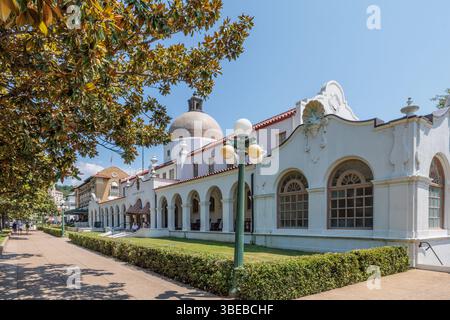 Bains de Quapaw Baths le long de Bathhouse Row sur Central Avenue à Hot Springs, Arkansas, États-Unis Banque D'Images