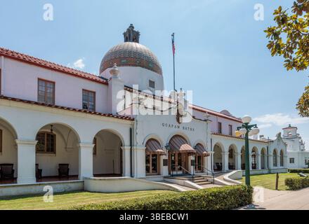 Bains de Quapaw Baths le long de Bathhouse Row sur Central Avenue à Hot Springs, Arkansas, États-Unis Banque D'Images