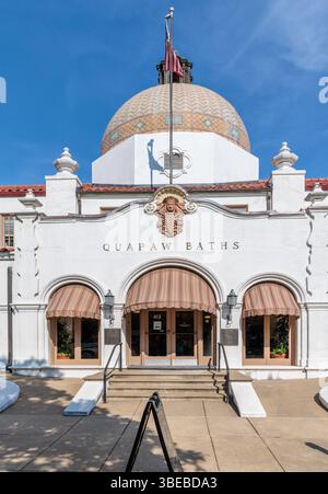 Bains de Quapaw Baths le long de Bathhouse Row sur Central Avenue à Hot Springs, Arkansas, États-Unis Banque D'Images
