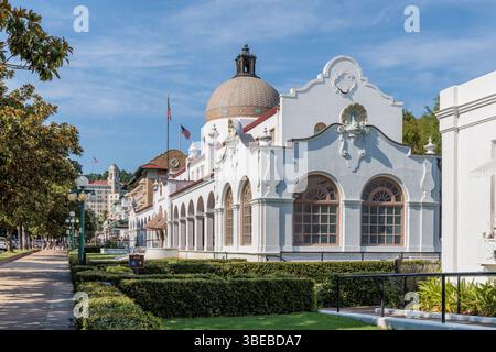 Bains de Quapaw Baths le long de Bathhouse Row sur Central Avenue à Hot Springs, Arkansas, États-Unis Banque D'Images