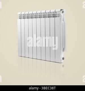 Radiateur moderne sur un fond clair. batterie bimétallique domestique Banque D'Images