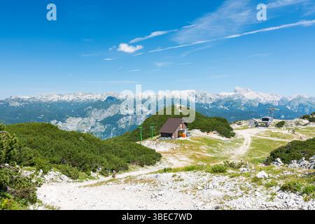 Paysage de la montagne de Slovénie dans le parc national du Triglav. Triglav est la plus grande montagne de Slovénie. Photo de Vogel. Banque D'Images