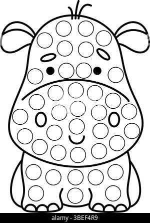 Pages de marqueurs de points avec animal, illustration vectorielle de contour. Illustration de Vecteur