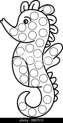 Pages de marqueurs de points avec animal, illustration vectorielle de contour. Illustration de Vecteur