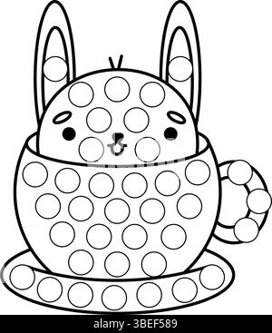 Pages de marqueurs de points avec animal, illustration vectorielle de contour. Illustration de Vecteur