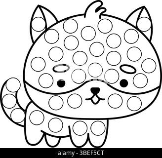 Pages de marqueurs de points avec animal, illustration vectorielle de contour. Illustration de Vecteur