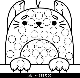 Pages de marqueurs de points avec animal, illustration vectorielle de contour. Illustration de Vecteur