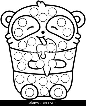 Pages de marqueurs de points avec animal, illustration vectorielle de contour. Illustration de Vecteur