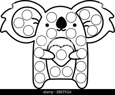 Pages de marqueurs de points avec animal, illustration vectorielle de contour. Illustration de Vecteur