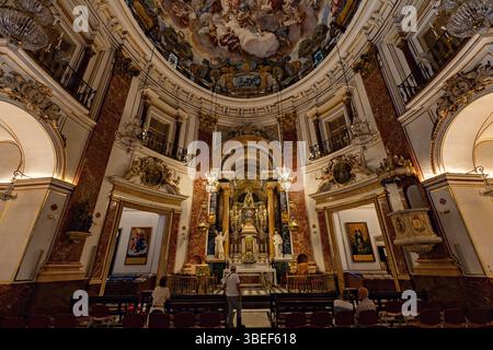 Vue intérieure de la cathédrale de Valence en Espagne Banque D'Images