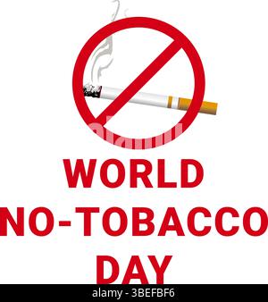 Logo de la Journée mondiale sans tabac - lutte contre le tabagisme Illustration de Vecteur