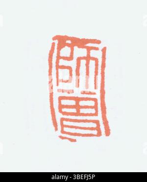 Ce sceau chinois simplifié est un exemple traditionnel utilisé à des fins personnelles et officielles d'estampillage. Sa conception représente un élément clé des traditions artistiques chinoises et symbolise les valeurs culturelles et les pratiques historiques. Banque D'Images