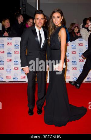 Peter Andre et Emily MacDonagh aux National Television Awards à Londres - 23 janvier 2013 Banque D'Images
