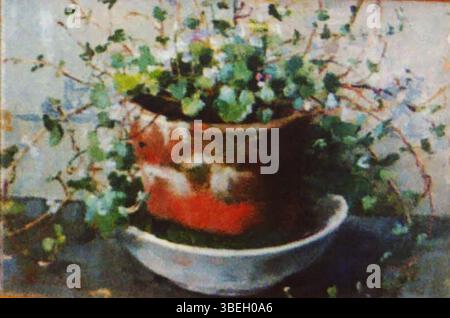 'Naam Bloemen' (nom des fleurs), créé entre 1871 et 1949 par Lucie van Dam van Isselt, est une nature morte botanique présentant diverses fleurs. Le travail se concentre sur la représentation détaillée de la vie végétale dans l'huile sur panneau. Banque D'Images