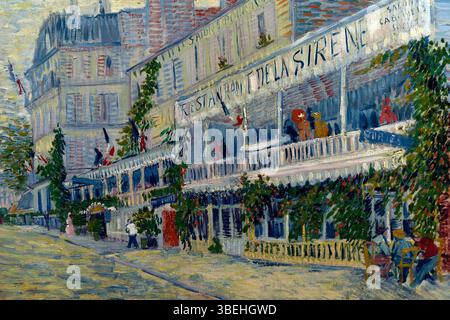 Le restaurant de la Siréne à Asnières, 1887, huile sur toile, Vincent Van Gogh, musée d'Orsay, Paris, France. Banque D'Images