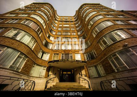 Poirot de Florin court 1930, résidence fictive londonienne du personnage d'Agatha Christie, Hercule Poirot, Banque D'Images