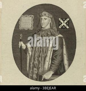 Cette gravure au trait du XVIIIe siècle, représentant probablement Henry Fitz Alan (Alwine), a été créée d'après un artiste inconnu. Il fait partie de la Collection de référence et a été offert par Mary Elizabeth Stopford en 1931. Banque D'Images