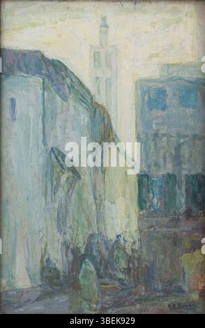 Cette œuvre, intitulée *French Chateau - A Study*, de Henry Ossawa Tanner (1859–1937), peinte vers 1912, semble être une autre version de *In Constantine*. Il a été créé en utilisant de l'huile sur le bord, mesurant 19 × 12 pouces. Banque D'Images