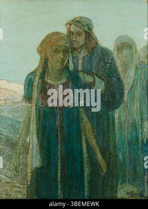 'Return from the Cross' de Henry Ossawa Tanner est une peinture à l'huile et à la tempera datant de 1934 à 1935. L'œuvre est exposée au Colby College Museum of Art dans le Maine et représente l'exploration des thèmes religieux et spirituels de Tanner. Banque D'Images