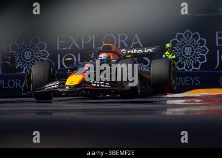 Montecarlo, Monaco. 29/28/2025. Max Verstappen des pays-Bas pilotant la (1) Oracle Red Bull Racing RB21 Honda RBPT, formule 1 TAG Heuer Gran Premio di Monaco 2025.Credit : Alessio Morgese AG. Foto moral / Emage / Alamy Live news Banque D'Images