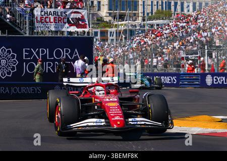 Montecarlo, Monaco. 29/28/2025. Charles Leclerc de Monaco au volant de la (16) Scuderia Ferrari HP SF-25 Ferrari, formule 1 TAG Heuer Gran Premio di Monaco 2025.Credit : Alessio Morgese AG. Foto moral / Emage / Alamy Live news Banque D'Images