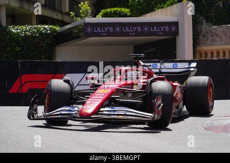 Montecarlo, Monaco. 29/28/2025. Charles Leclerc de Monaco au volant de la (16) Scuderia Ferrari HP SF-25 Ferrari, formule 1 TAG Heuer Gran Premio di Monaco 2025.Credit : Alessio Morgese AG. Foto moral / Emage / Alamy Live news Banque D'Images