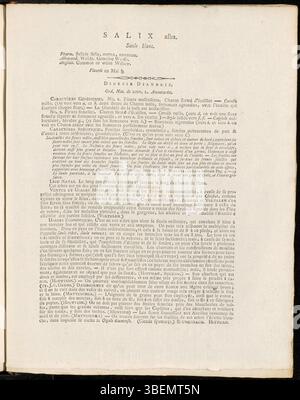 La planche 0080 de l'édition française de Flora Batava de Jan Kops décrit Salix alba, ou saule blanc, avec des détails sur ses feuilles, son habitat et son importance écologique dans les régions européennes. Banque D'Images