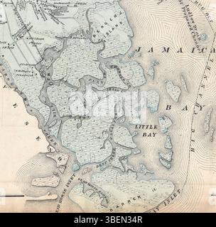 Cette carte de 1873, créée par Frederick W. Beers, représente la région des Flatlands à Brooklyn, New York. Il montre les limites de propriété détaillées, les propriétaires fonciers et les zones notables telles que South Greenfield, Canarsie et Jamaica Bay. La carte fait partie de l'Atlas de long Island de 1873 et offre un aperçu rare du développement de Brooklyn à la fin du XIXe siècle. Banque D'Images