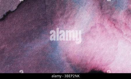 Aquarelle vibrante mélangeant des nuances de rose et de bleu dans un design abstrait Banque D'Images