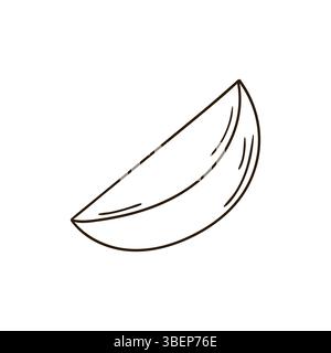 Illustration de fruits mignons dans le style de dessin à la main. Icône Apple sur fond blanc. Monochrome. Conception pour livre de coloriage Illustration de Vecteur