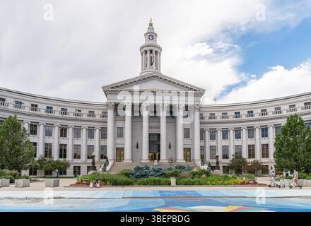 Le City and County Building du Civic Center Park, Denver, Colorado, États-Unis Banque D'Images