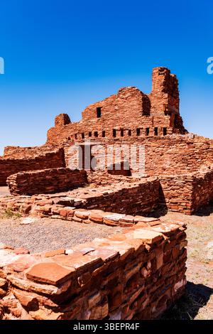 Ruines de Quarai ; Las Misiones de los Pueblos de Salina ; Mountainair ; Nouveau-Mexique ; États-Unis Banque D'Images