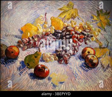 Vincent van Gogh, nature morte avec raisins, pommes, citrons et poires, 1887, huile sur toile, France Banque D'Images