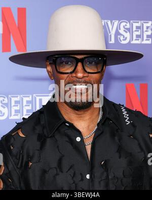 West Hollywood, États-Unis. 29 mai 2025. WEST HOLLYWOOD, LOS ANGELES, CALIFORNIE, États-Unis - MAI 29 : L'acteur, comédien et chanteur américain Jamie Foxx arrive à Netflix est Une blague présente : FYSEE LA Comedy Night ATAS (Academy of Television Arts and Sciences) Emmy FYC (for Your considération) événement organisé au Comedy Store le 29 mai 2025 à West Hollywood, Los Angeles, Californie, États-Unis. (Photo de Xavier Collin/image Press Agency) crédit : image Press Agency/Alamy Live News Banque D'Images
