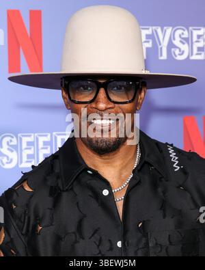West Hollywood, États-Unis. 29 mai 2025. WEST HOLLYWOOD, LOS ANGELES, CALIFORNIE, États-Unis - MAI 29 : L'acteur, comédien et chanteur américain Jamie Foxx arrive à Netflix est Une blague présente : FYSEE LA Comedy Night ATAS (Academy of Television Arts and Sciences) Emmy FYC (for Your considération) événement organisé au Comedy Store le 29 mai 2025 à West Hollywood, Los Angeles, Californie, États-Unis. (Photo de Xavier Collin/image Press Agency) crédit : image Press Agency/Alamy Live News Banque D'Images