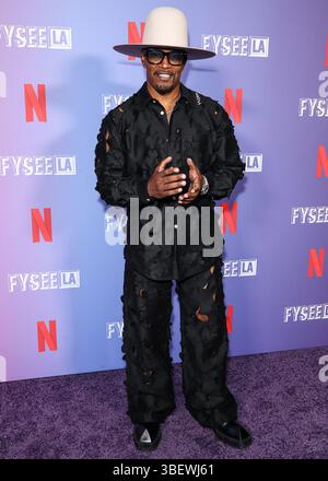 West Hollywood, États-Unis. 29 mai 2025. WEST HOLLYWOOD, LOS ANGELES, CALIFORNIE, États-Unis - MAI 29 : L'acteur, comédien et chanteur américain Jamie Foxx arrive à Netflix est Une blague présente : FYSEE LA Comedy Night ATAS (Academy of Television Arts and Sciences) Emmy FYC (for Your considération) événement organisé au Comedy Store le 29 mai 2025 à West Hollywood, Los Angeles, Californie, États-Unis. (Photo de Xavier Collin/image Press Agency) crédit : image Press Agency/Alamy Live News Banque D'Images