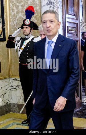Roma, Italie. 30 mai 2025. Fabio Panetta, Governatore Banca d'Italia, in occasione della relazione annuale sul 2024 della Banca d' Italia, considérazioni finali del Governatore. Roma, Venerdì 30 Maggio 2025 (foto Mauro Scrobogna/LaPresse) Fabio Panetta, Gouverneur de la Banque d'Italie, à l'occasion du rapport annuel 2024 de la Banque d'Italie, considérations finales du Gouverneur. Rome, vendredi 30 2025 mai. (Photo de Mauro Scrobogna/LaPresse) crédit : LaPresse/Alamy Live News Banque D'Images